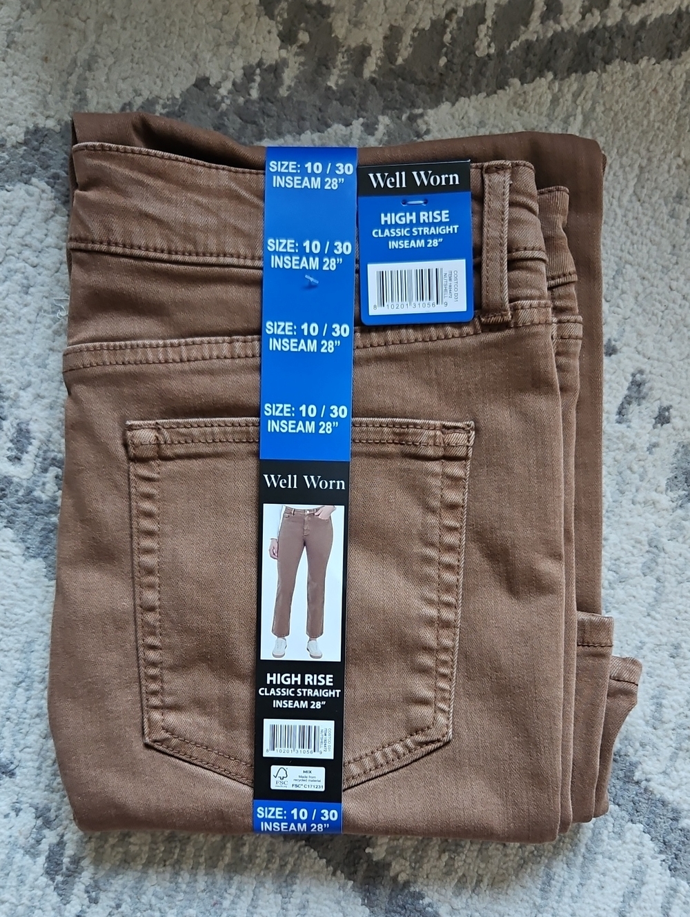 NEW! Well Worn Brown High Rise Classic Straight Jeans Multiple Sizes - Picture 8 of 11